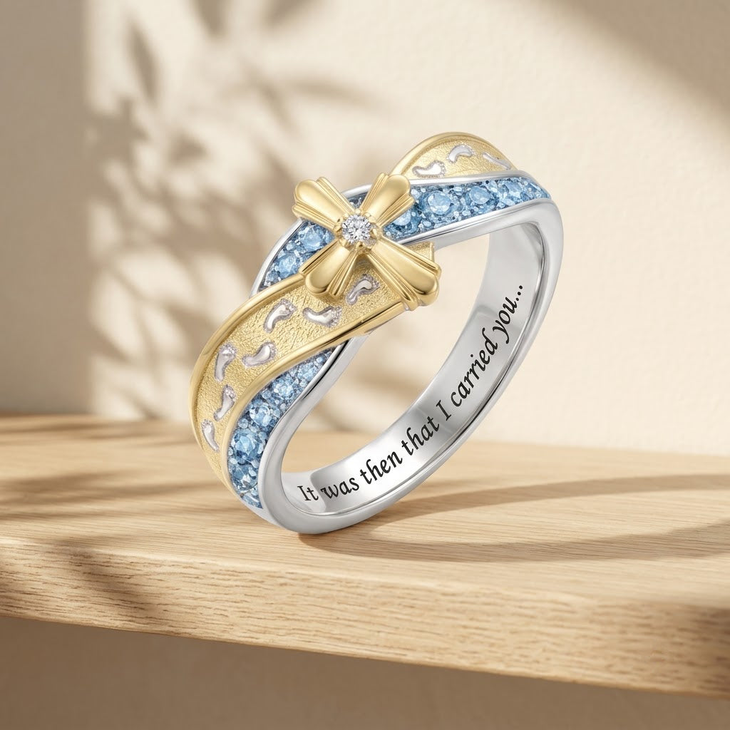 Carried by Grace Footprints Ring, product photo