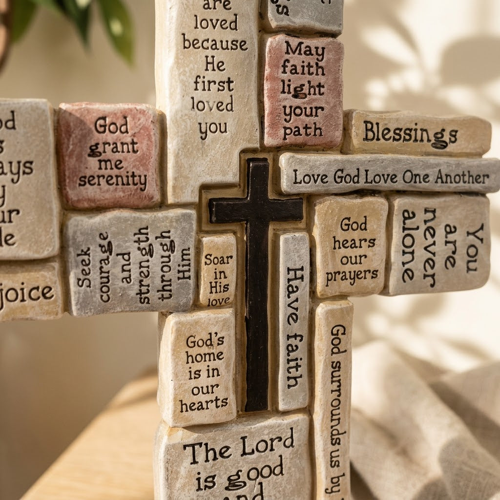 Words of Faith Cross Statue (12 in), photo 2